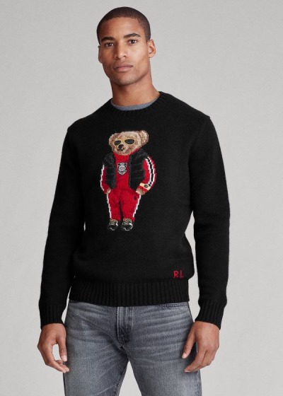 Polo Ralph Lauren Lunar New Year Bear Striktrøje Herre Danmark (QLXGY2419)